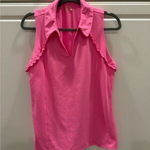 Lilly Pulitzer Hot Pink Sleeveless Women's Polo